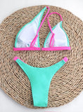 SEXY ONE-SHOULDER SOLID COLOR SWIMSUIT