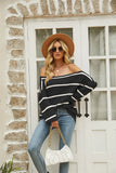 LOOSE STRIPED LONG-SLEEVED PULLOVER SWEATER
