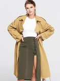 LACE-UP TRENCH COAT WOMEN LONG TRENCH COATS