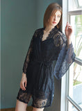 SILK SLING NIGHTGOWN TWO-PIECE SUIT