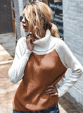 WOMEN'S BLOUSE HIGH SOLID COLOR SWEATER