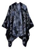 WOVEN PRINT FLOWER IMITATION CASHMERE SHAWL