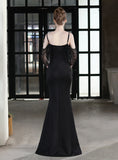 SLIM FISHTAIL LONG SLING DRESS