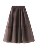 CICADA GAUZE STITCHING BIG SWING SKIRT
