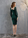 LONG SLEEVE SQUARE PARTY DRESS