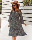 V-NECK SEXY BIG SWING DRESS