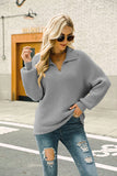 LONG SLEEVE PULLOVER LAPEL SWEATER