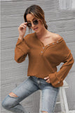 PULLOVER V-NECK LONG SLEEVE SWEATER