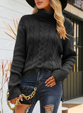 COLLAR-LAPPED KNITTED VINTAGE TWISTED SWEATER