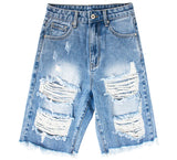 STRAIGHT LOOSE HIGH WAIST MIDDLE PANTS JEANS