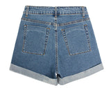 WOMEN HEMMED JEANS SHORTS