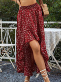 BOHEMIA LEOPARD PRINT HIGH WAIST SKIRT
