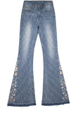 WOMEN'S HEAVY INDUSTRY 3D EMBROIDERY JEAN