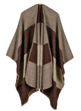 RAINBOW WIDE DUAL-PURPOSE SHAWL WARM CASHMERE