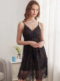 LACE PAJAMAS GAUZE SLING SEXY NIGHTGOWN