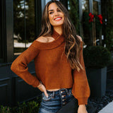 PULLOVER LONG SLEEVE SLIM SWEATER