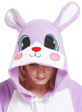 PURPLE RABBIT ANIMAL PAJAMA KIGURUMI CARTOON 