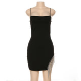 Tassel Bodycon Womens Sexy Club Party Night Mini Dress