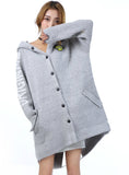 Long Cardigan Sweaters Women Cartoon Hooded Sweater Coat