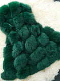 Fur Vest coat Luxury Faux Fox Warm Women Coat Vests 