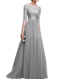 Lace Dress Slim Solid Maxi Party Dresses