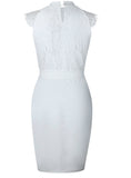 White Knee-Length Bodycon Slim Elegant Club Casual Dress