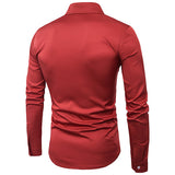  Designer Dress Shirt for Men Slim Fit Letter Printing Bussiness Casual