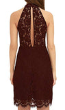 Women's Cocktail Dress High Neck Lace Dresses for Special Occasions
