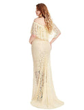 Off Shoulder Short Sleeve Ruffles Lace Maternity Gown Maxi Photography Dress