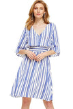 Split Floral Print Flowy Party Dress