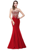 Women Formal Lace Appliques Long Prom Dress