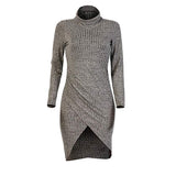 Women Knitted Long Sweater Dress Sexy Dress