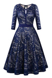 Lace Cocktail Dress for Women, Sleeveless Party Dress A-line Formal Lace Dress