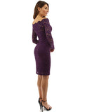 Women Off Shoulder Floral Lace Twin Set Dress