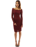 Women Off Shoulder Floral Lace Twin Set Dress