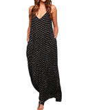 Womens Floral Printed Maxi Dress Casual Summer Sundress Long Boho Beach Dress Plus Size