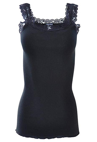 Premium Quality 100% Cotton Women's Lace Trim Tank Top