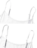 Women's Lace Trimmed Tank Tops Adjust Cami Lingerie Shirts Tunics Slips Dress Shirt