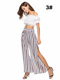 Latest Elastic Waist Split-side Casual Pants Bottoms