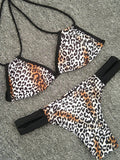 Multi  Leopard G-String Bikini Set