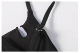 Black Padded Bikini Top With Thong Bottoms