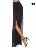 Latest Elastic Waist Split-side Casual Pants Bottoms
