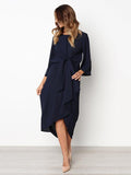 Bandage Fabala Long Sleeves Midi Dress