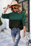 TURTLENECK COLOR MATCHING CREWNECK SWEATER