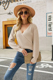 V-NECK LONG SLEEVE PULLOVER SWEATER