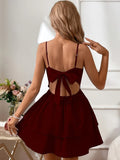 OPEN-BACK BOW SEXY SLING DRESS