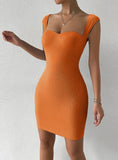 SEXY SLEEVELESS KNIT SLING DRESS