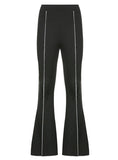 HIGH WAIST HIP-LIFTING SLIM FLARED TROUSERS