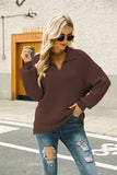 LONG SLEEVE PULLOVER LAPEL SWEATER