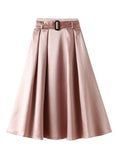 HIGH WAIST BIG SWING UMBRELLA SKIRT